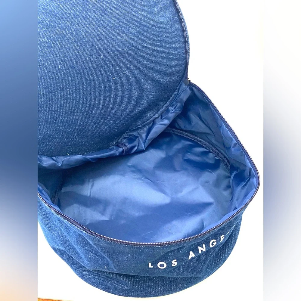 Guess - Los Angeles Women’s Blue Denim Drawstring Bucket Backpack Vintage